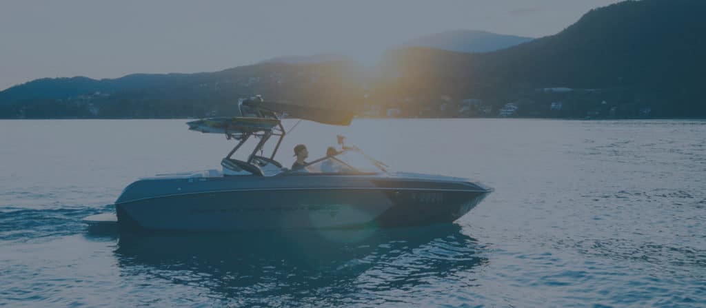 a boat on Lake Austin