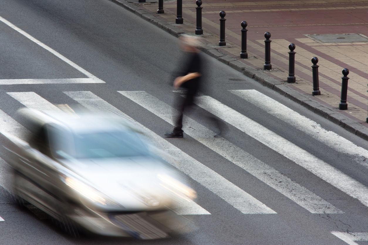 Pedestrian in an accident
