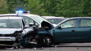 Car of road accident