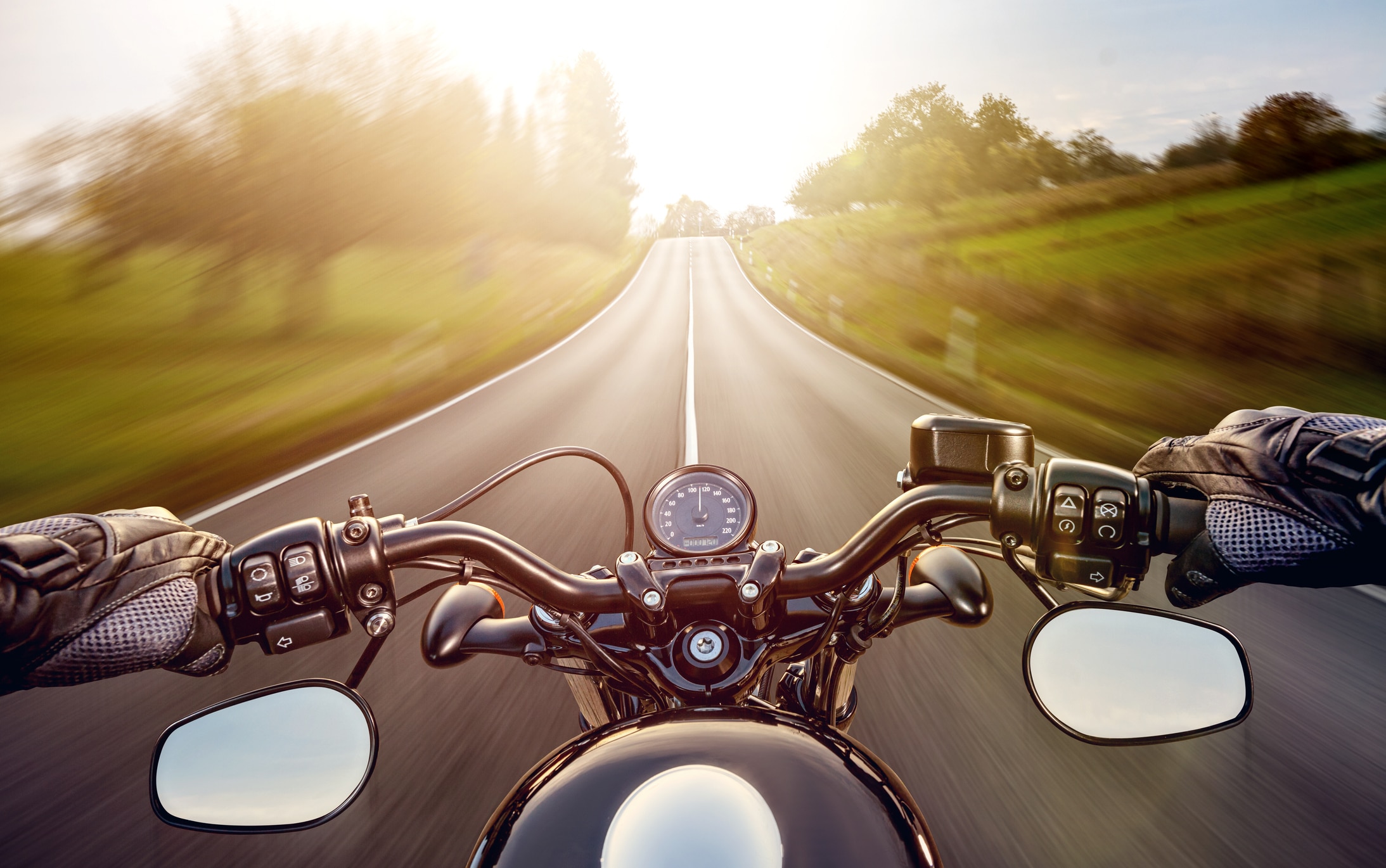 a motorcycle riders on the roads around Austin