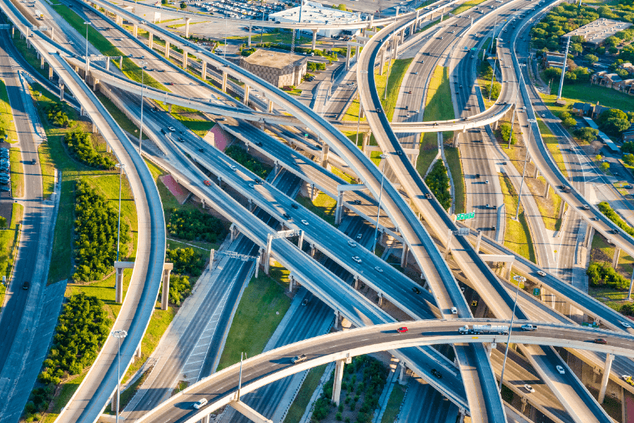 large image of overhead view of san antonio intersection