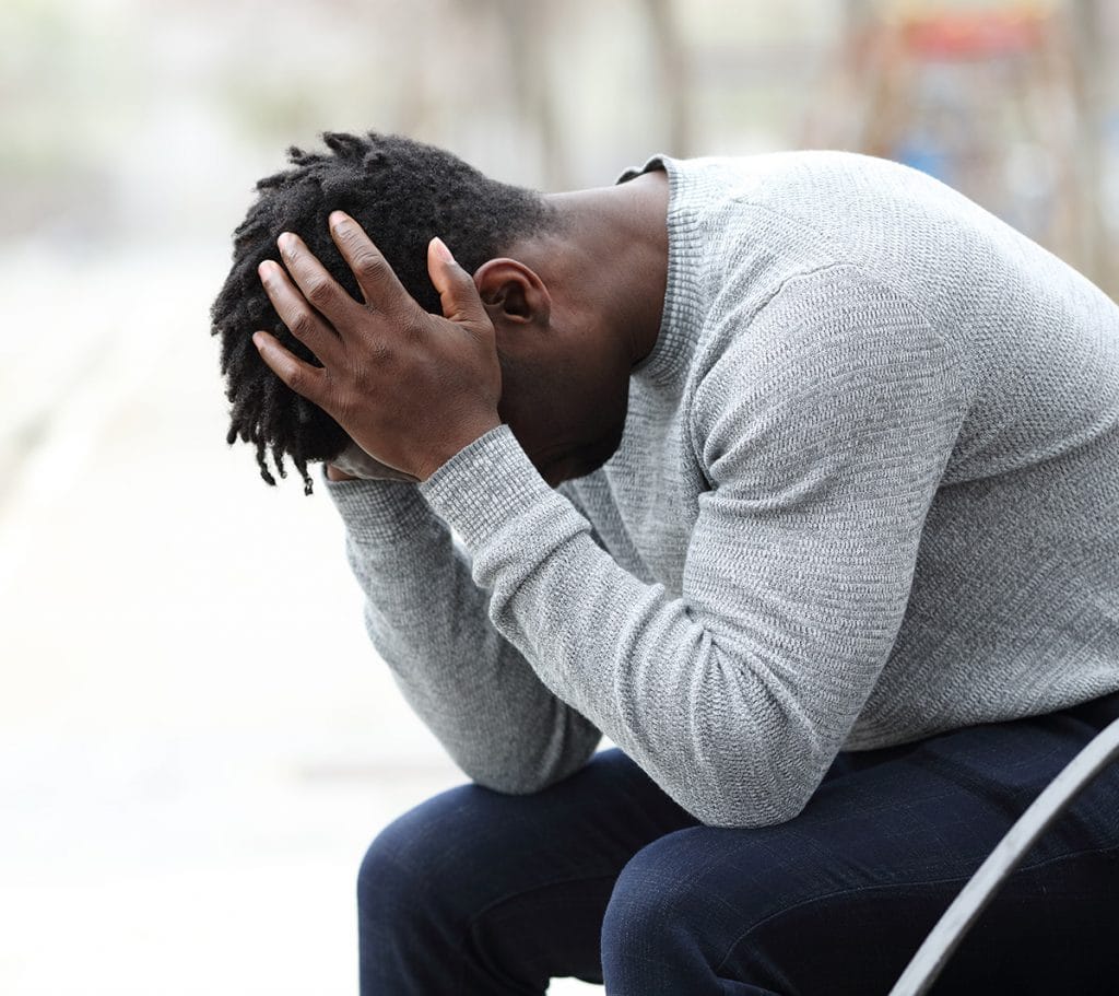 a man stressed about his Austin personal injury claim