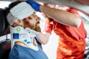 Traumatic Head Injury in a Car Crash